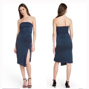 Cushnie for Target strapless dress navy blue 8